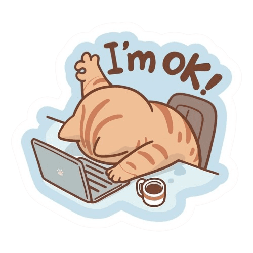 Cat On Laptop Sticker